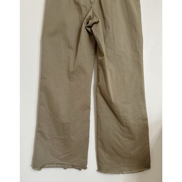 Green Marine Layer Bridget High Waist Raw Hem Wide Leg Pants 14 - Picture 7 of 9